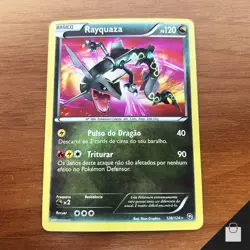 Rayquaza 128/124 Black & White Dragons Exalted Holo Pokemon Brazilian Card #2 NM - Image 1