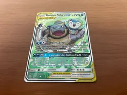 Blastoise & Piplup GX 215/236 Cosmic Eclipse Pokemon TCG Brazilian Card Rare NM - Image 4