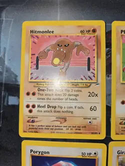 Neo Destiny 4 Card Lot Hitmonlee, Phanpy, Porygon, Girafarig Pokemon - Image 2
