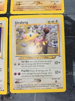 Neo Destiny 4 Card Lot Hitmonlee, Phanpy, Porygon, Girafarig Pokemon - Image 4