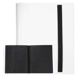 4 Pocket Trading Card Binder 160 Side-Loading Card Binder for Game Cards, White - Image 1