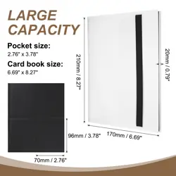 4 Pocket Trading Card Binder 160 Side-Loading Card Binder for Game Cards, White - Image 2