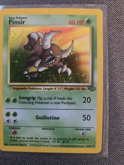 Pokemon TCG Pinsir Holo Rare Card 9/64 Jungle Unlimited Vintage Near Mint - Image 1