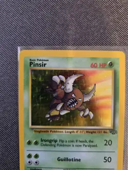 Pokemon TCG Pinsir Holo Rare Card 9/64 Jungle Unlimited Vintage Near Mint - Image 2