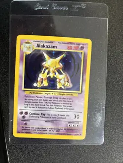 Pokemon TCG Alakazam Holo Rare Card 1/102 Base Set 1999 - Image 2