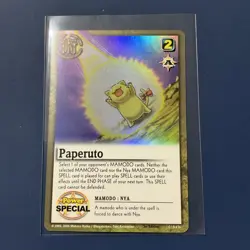 Paperuto S-136 Zatch Bell Card TCG Bandai 2004 English Foil 1st First Edition - Image 3