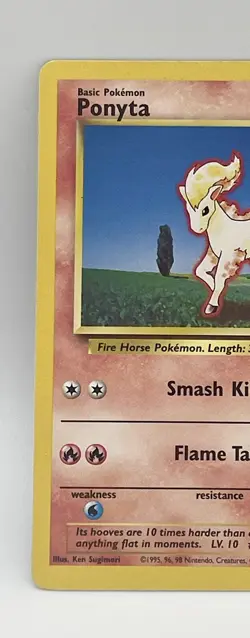 Ponyta 60/102 Base Set Non Halo Vintage 1999 Pokemon Card LP - Image 2