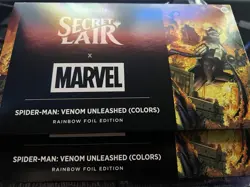 MTG Secret Lair Marvel Spider Man Venom Unleashed (Colors) Rainbow Foil In Hand - Image 1