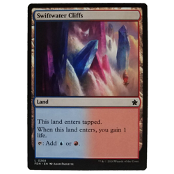 x1 Swiftwater Cliffs MTG FDN M/NM Dual Land Blue Red Multi-Color TCG CCG - Image 1