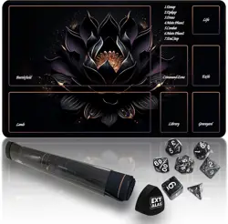 MTG Playmat TCG Waterproof Non-Slip with Zones Includes Storage Tube 7 Dice - Image 3