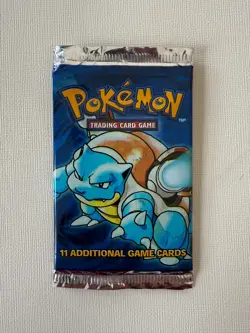 Empty Pokemon TCG 1999 Base Set Booster Pack EMPTY Blastoise Artwork WOTC - Image 1