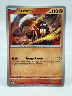 Heatmor 039/197 Common S&V: Obsidian Flames Non-Holo Pokemon TCG Mint Unplayed - Image 1