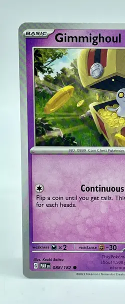 Gimmighoul 088/182 S & V Paradox Rift Non-Holo Pokemon TCG Mint Unplayed - Image 2
