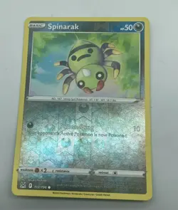 Spinarak 112/196 Lost Origin Pokemon TCG Reverse Holo Mint Unplayed - Image 2