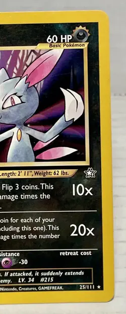 Sneasel 25/111 - Neo Genesis Non-Holo Vintage WOTC - LP Pokemon Card - Image 3