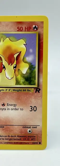 Ponyta 64/82 Team Rocket Pokemon TCG Card Non Holo Vintage 2000 LP - Image 3