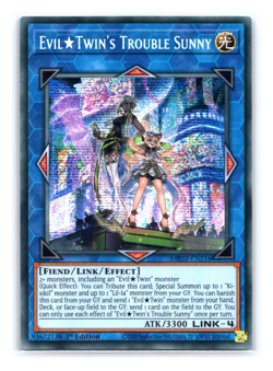 Evil Twin's Trouble Sunny MP22-EN216 Prismatic Secret Rare 1st Edition Yugioh - Image 1
