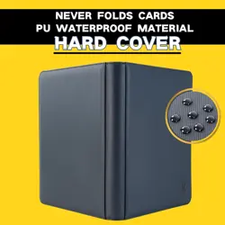 1600+ Pockets Trading Card Binder,16-Pocket Card Ablum Compatible with Mtg,BLACK - Image 3