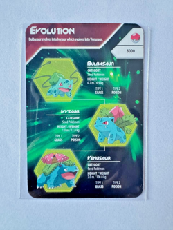 KELLOGG'S POKEMON EVOLUTION *BULBASAUR-IVYSAUR-VENUSAUR* CARD 2015 - Image 1