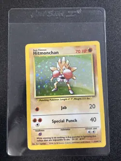 Pokemon TCG Hitmonchan Holo Rare Card Base Set 7/102 - Image 2