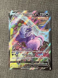 Galarian Slowking v Chilling Reign Card 179/198 Near Mint Alt Alternative Art - Image 1