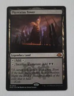 Magic The Gathering: MTG Phyrexian Tower-Legendary Land NF (MH3) Mythic 0303 - Image 1
