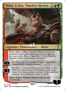 MTG White Border Mystery Booster 2 MB2 Minsc & Boo, Timeless Heroes MINT - Image 1