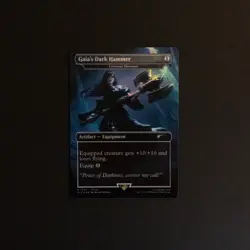 MTG Gaia's Dark Hammer - Colossus Hammer (Rainbow Foil) Secret Lair Drop Foil - Image 1