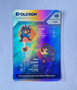 KELLOGG'S POKEMON EVOLUTION *LUCARIO & MEGA LUCARIO* FOIL CARD 2015 - Image 1