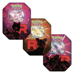 Pokemon TCG - Team Rocket Tins Set Of 3 (Mewtwo, Persian, Nidoking) - New/Sealed - Image 1