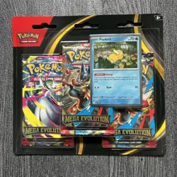 Pokemon TCG Mega Evolution 3 Pack Blister Psyduck | Foil Promo + 3 Booster Packs - Image 1