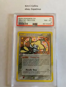 Pokemon 2005 EX Deoxys Jirachi #9 Reverse Stamped Holo PSA 8 NM - Mint - Image 1