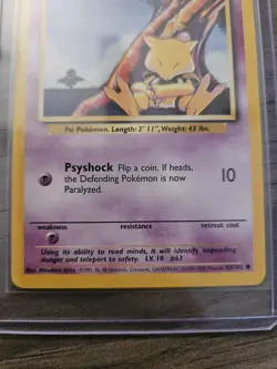 Pokemon Abra #43 1999-2000 Version Excellent Condition Base Set - Image 3