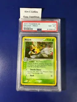 Pokemon 2005 EX Deoxys Slaking #15 Holo PSA 8 NM - Mint - Image 1