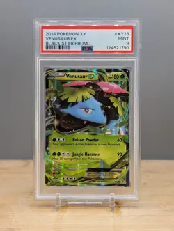 2014 Pokemon XY Black Star Promo Venusaur EX #XY28 PSA 9 - Image 1