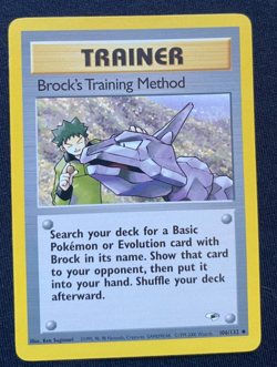 Pokemon TCG Brock's Training Method Gym Heroes 106/132 Regular LP - Image 1