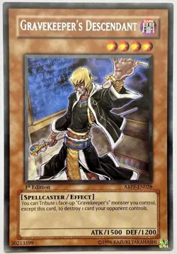 ABPF-EN028 Gravekeeper's Descendant - Rare 1st Edition Near Mint YuGiOh Card - Image 1