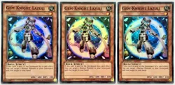 3 x HA07-EN039 Gem Knight Lazuli - Super Rare 1st Edition Lightly Played YuGiOh - Image 1
