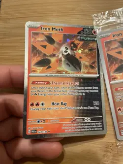 Pokemon TCG Iron Moth Paradox Rift Holo Game Stop Promo Sealed + Cosmo holo Card - Image 2
