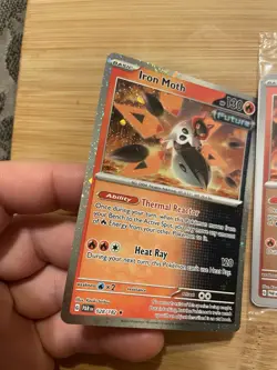 Pokemon TCG Iron Moth Paradox Rift Holo Game Stop Promo Sealed + Cosmo holo Card - Image 3