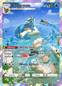 A1a Vaporeon (ENG) - Pokemon TCG Pocket 1 Star Cards (⭐) Digital Card Trade - Image 1
