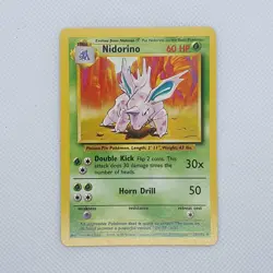 Nidorino 37/102 | Base Set | Non Holo Pokemon Card LP - Image 1
