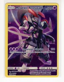 *READ* ~ESP~ SPANISH Mewtwo Acorazado SM228 Promo Holo 2019 Pokemon Card (TLB) - Image 1