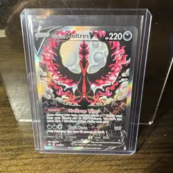 2021 Galarian Moltres V Alt Full Art Chilling Reign Pokemon Card 177/198 - Image 1