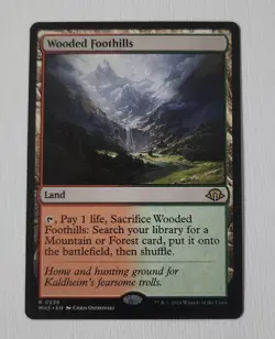 Magic The Gathering: MTG Wooded Foothills - Dual Land NF (MH3) Rare 0236 - Image 1