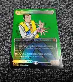MTG Spider-Man Peter Parker Foil Classic Comic Borderless Marvel Crossover Eng - Image 1