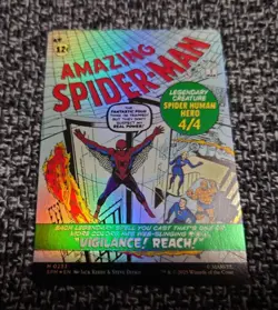 MTG Spider-Man Peter Parker Foil Classic Comic Borderless Marvel Crossover Eng - Image 2