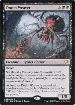 1x Doom Weaver (034) Innistrad: Crimson Vow Commander VLP MTG Magic x1 MKE - Image 1