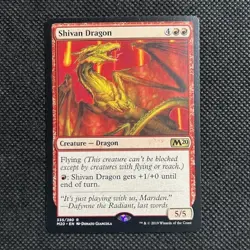 2020 MTG Magic the Gathering Core Set Shivan Dragon Red Rare - Image 1