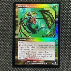 2001 MAGIC the Gathering MTG Doomsday Specter FOIL Planeshift Blue Black Rare NM - Image 1